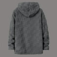 thumbnail image 3 of YLSDY Zip Up Hooded Mens Sweatshirts Calming Fluffy Hoodie, Winter Classic Pullover Drawstring Hooded Outwear with Pocket Dark Gray XXL, 3 of 3