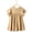 Khaki, variant on KYAIGUO Kids Baby Girls Organic Cotton Dress Ruffled Sleeve Tunic Dresses Toddler Casual Swing Sundress Party Princess Dresses 1-7T