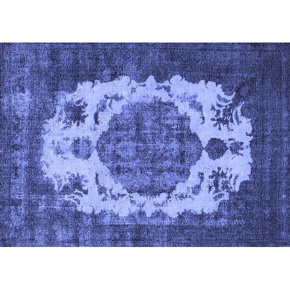 Ahgly Company Indoor Rectangle Oriental Blue Industrial Area Rugs, 5' x 8'