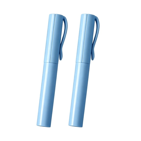 Pen Style Portable Scissors 2 Pack, Compact Blunt-Tip Safety Scissors with Cover for Home Classroom Office Paper Cutting Craft