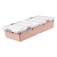 thumbnail image 2 of Siruishop under Bed Storage Box Organization Multipurpose Dustproof Sturdy Underbed Storage Container with Lid for Pillows Toys Clothes Pink, 2 of 8
