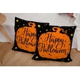 thumbnail image 5 of Set of 2 Happy Halloween Pumpkin Throw Pillow Covers 20x20 Inch Decorative Pillow Cases for Couch Bedroom Living Room, 5 of 6