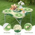 thumbnail image 4 of Green Tie Dye Square Fitted Tablecloth with Elastic Edge,Square Table Cover,Washable Elastic Table Cover for Home Kitchen Party Decor 34"x34", 4 of 6