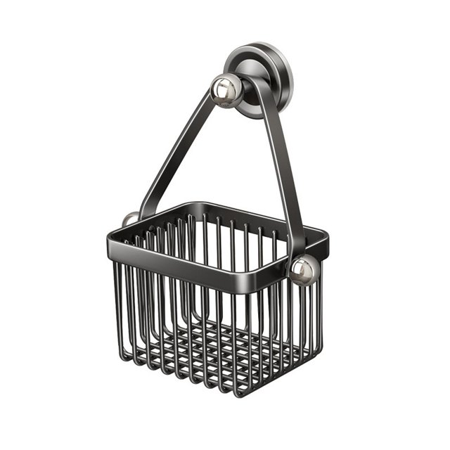 Cestas de cocina colgantes Organizador de despensa montado en la pared Cesta de almacenamiento de cocina para Gris