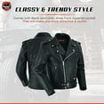 thumbnail image 4 of Daniel Smart Classic Leather Jacket for Man Black Cowhide Motorcycle Leather Jacket with Plain Sides Design, 4 of 5