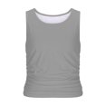 thumbnail image 5 of UPPADA Women's Slim Tank Tops Boat Neck Sleeveless Fitted Basic Tees Going Out Casual Cropped Tank Comfy Summer Shirt,Tank Tops for Women Gray,XXL, 5 of 6