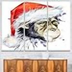 Design Art Monkey Santa Clause Canvas Print