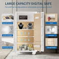 thumbnail image 5 of Tigerking 5.9 Cu.ft. Large Heavy Duty Safe Box for Home, Digital Document Safe with Separate Lock Box and Removable Shelf, 108lb, White, 5 of 7