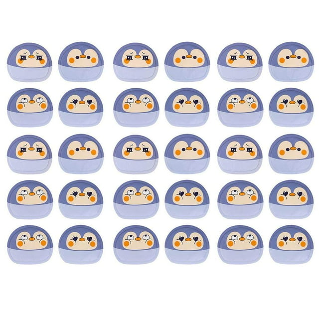 30Pcs/Set Cute Cartoon Penguins Hot Stickers Body Warmer Paste Stick Lasting Heat Patch Children Students Self-heating Winter Paste Pads for Home School