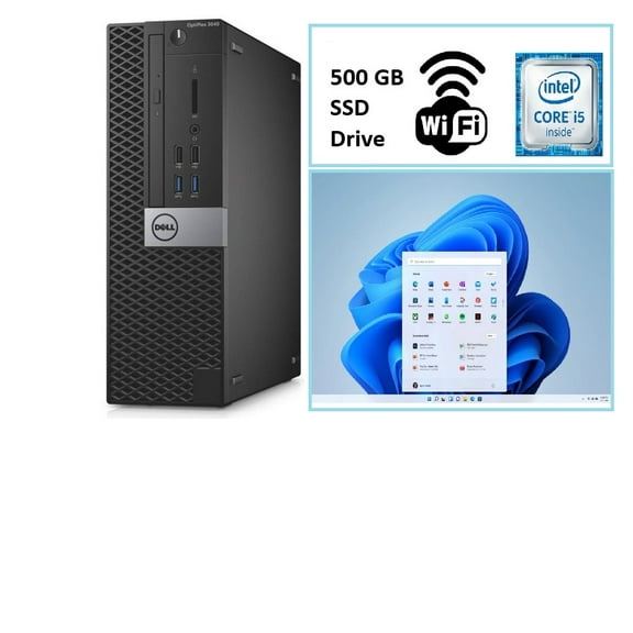 Restored Dell Optiplex 3040 Desktop Computer Quad Core Intel i5 (3.2) 16GB DDR3 RAM 500GB SSD Solid State Windows 10 Professional Home or Office PC (Refurbished)