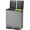 Matte Gray, variant on GIANNA Kitchen Trash Can with Lid, 2×8 Gallon Stainless Steel Bin, Step Pedals, Fingerprint-Proof, For Bathroom Bedroom Home Office