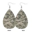 thumbnail image 2 of Faux Leather Earrings Earring Army Digital Camouflage Teardrop Dangle Earrings For Women Jewelry, 2 of 6