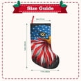 thumbnail image 3 of Uemuo Eagle Head With American Flag Print Christmas Stockings, 18inch Xmas Hanging Stocking Decorations for Christmas Party Family Decor, 3 of 7