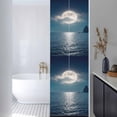 thumbnail image 3 of Moonlight Sea Night Window Privacy Film, Abstract Modern Art Ocean Cloud Static Cling UV Sun Blocking Heat Control Window Tint Day and Night, Non-Adhesive One Way Windows Privacy Cover 17.7''x78.7'', 3 of 7