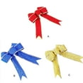 thumbnail image 3 of Billuyoard Adornos navideños con lazo, cinta hecha a mano, flor, decoración de árbol impermeable, lazos parpadeantes brillantes tejidos, nudo, Kits de decoración para fiestas Rojo, 3 of 6