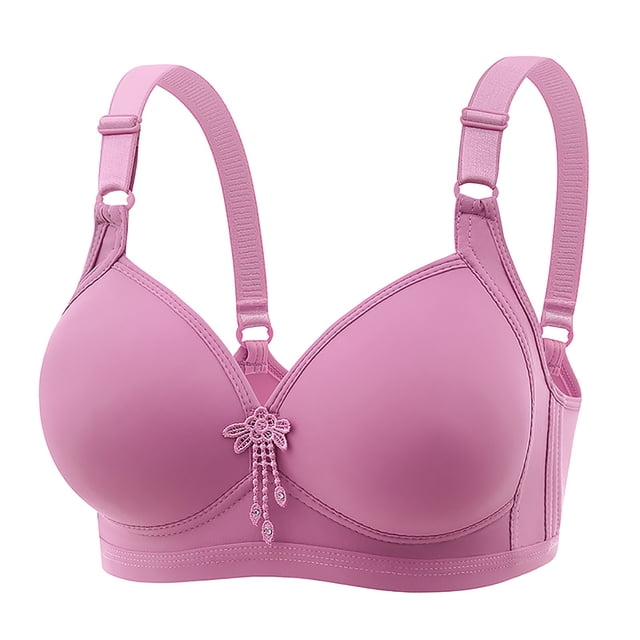 Clearance Sale 2025 Bra Women Clearance Lace Back Button Shaping Cup Adjustable Shoulder Strap Large Size Bra