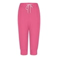 thumbnail image 6 of Capri Joggers Womens Spring Summer Lightweight Elastic Waist Capri Sweatpants with Pockets Womens Capris, 6 of 6