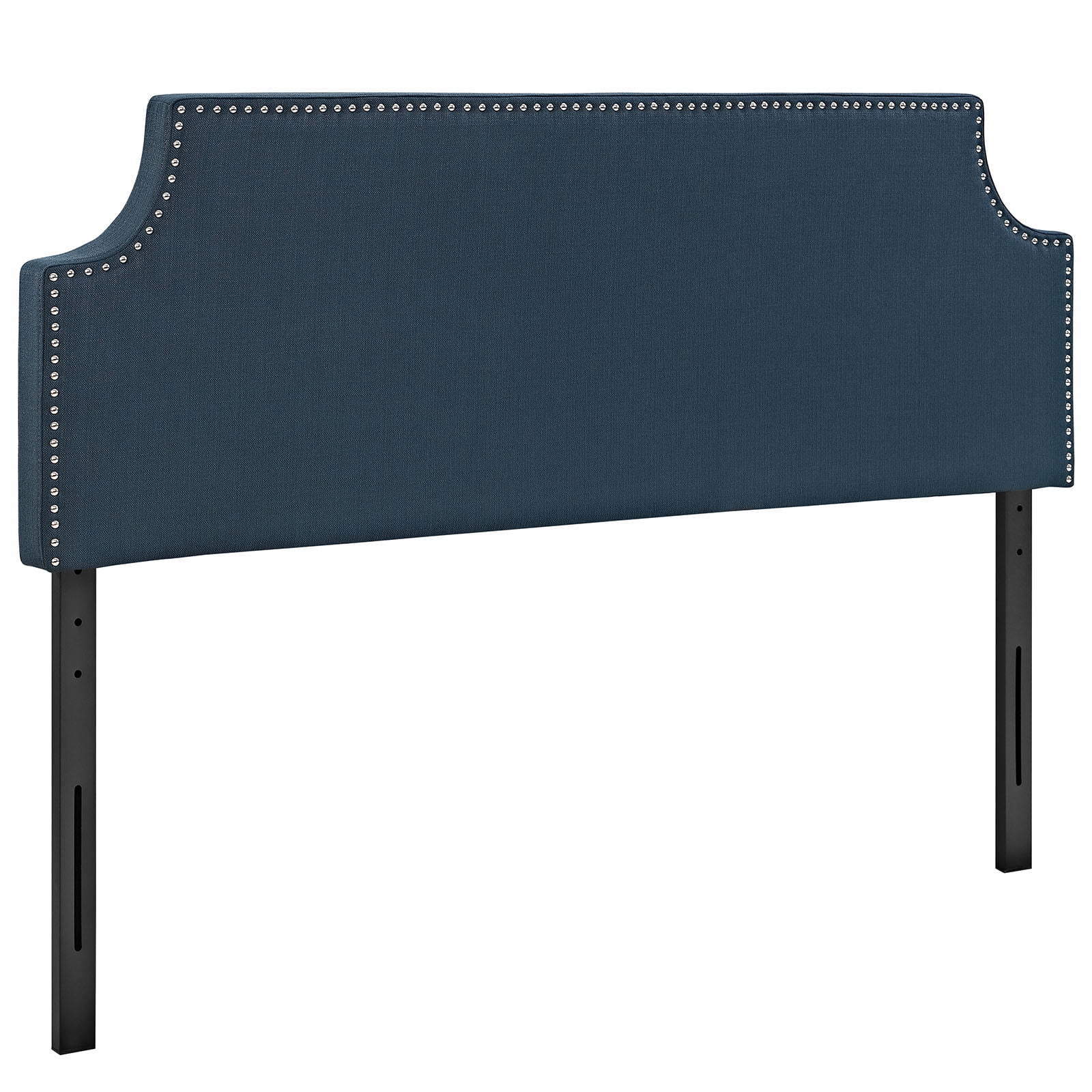 Modern Contemporary Urban Design Bedroom King Size Headboard, Navy Blue