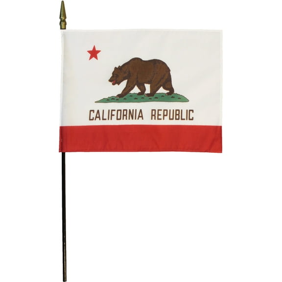 California - 8"X12" Stick Flag