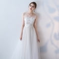 thumbnail image 1 of Vestido de noche de banquete blanco Vestido de otoño e invierno Elegante vestido de anfitrión de reunión anual Vestido de encaje ajustado largo, 1 of 2