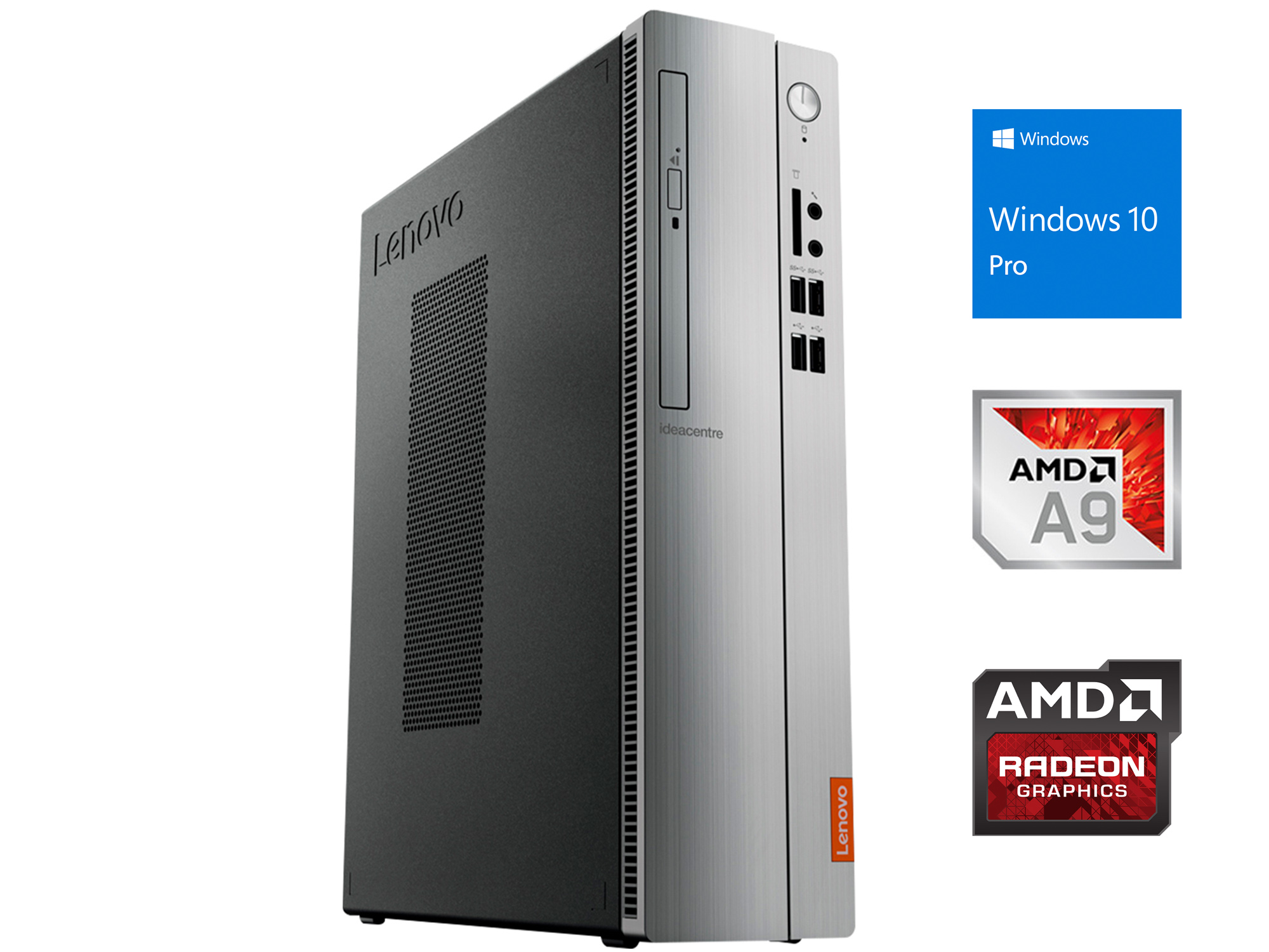 Lenovo IdeaCentre 310S Desktop SFF, AMD DualCore A99425 Upto 3.7GHz, 8GB RAM, 1TB SSD, DVDRW