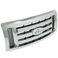 thumbnail image 6 of Chrome Front Bumper Grille Assembly Cover Guard Grill For 2009- 2014 Ford F-150 Plastic Shell/Black Insert XLT Model Replaces 9L3Z8200D FO1200511, 6 of 7