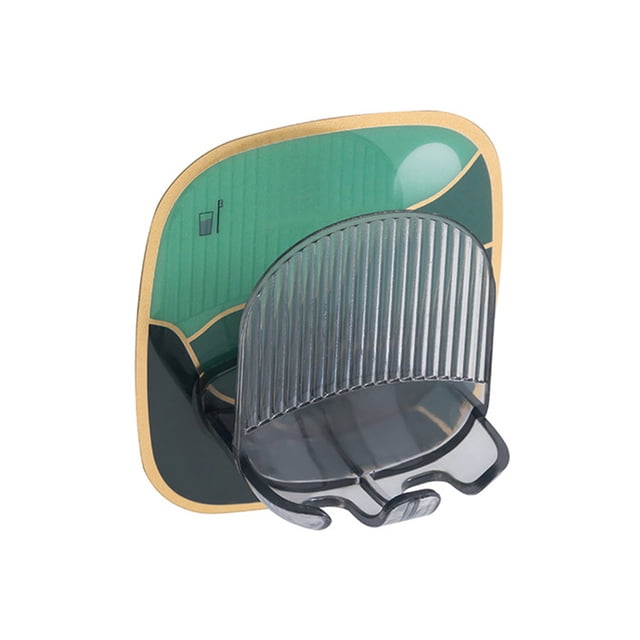 Toystoory Soporte para cepillo de estante de almacenamiento autoadhesivo colgador organizador a prueba de humedad suministro hogar baño baño Juegos de accesorios de baño Verde Toystoory HA064363-01