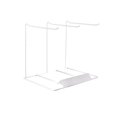 thumbnail image 1 of Simple Earring Stand, Hanging Necklace Case Metal Necklace Storage Frame Jewelry Display Rack White, 1 of 5