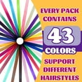 thumbnail image 6 of 43PCS Colored Clip in Hair Extensions, 22 Inch Rainbow Long Straight Hairpieces Synthetic, Colored Hair Extensions Party Highlights Hairpiece for Women Girls, 43 Colors, 6 of 7