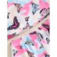 thumbnail image 3 of Miaouyo Toddler Girls Summer Outfit Butterfly Print Short Sleeve T-Shirt and Elastic Shorts Set Cute Summer 2 Piece Clothes ,  3-24 Months 2-3 Years, 3 of 10