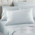 thumbnail image 2 of Danjor Linens 1800 Series 6 Piece Bedding Sheet & Pillowcases Sets with Deep Pockets, Full, Ice Blue, 2 of 7