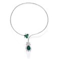 thumbnail image 1 of Collar de circón, gargantilla de gargantilla de boda fash de joyería nupcial, plata, 1 of 4