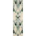 thumbnail image 5 of SAFAVIEH Ikat Emmeline Geometric Wool Area Rug, Beige/Slate, 3' x 5', 5 of 10