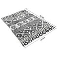 thumbnail image 4 of Black and White Geometric Boho Pattern Blanket,Comfortable Soft Lamb Wool Throw Blanket,All Season,Warm Lightweight Blankets for Sofa Bed Couch Living Room Chair,40"x50", 4 of 4