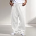 thumbnail image 6 of Men's Loose Wide Leg Pants Drawstring Waist Loose Sweatpants with Pockets, 6 of 9