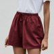 thumbnail image 4 of Pantalones cortos qucoqpe con cordón para mujer, de verano, con cintura elástica, informales, ligeros, de algodón y con bolsillos., 4 of 5