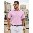 thumbnail image 3 of COOFANDY Button Down Shirt for Men Short Sleeve Casual Shirts Wrinkle-Resistant Stretch Modern Dress Shirt, 3 of 6