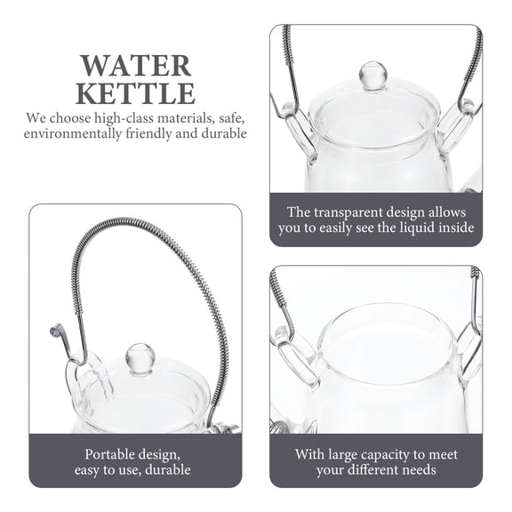 ifundom Transparent Glass Water Kettle with Lid for Home Large Capacity Cooling Beverage Container