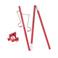 thumbnail image 2 of Soporte de linterna plegable para , ajustables, suspensión de poste de linterna de aleación de aluminio ligera para exteriores con , Abrazadera roja, 2 gan Baoblaze soporte de linterna al aire libre, 2 of 8