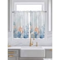 thumbnail image 2 of Kitchen Curtains 54 Inches length, Coastal Coral Window Treatment Curtain Drapes, Blue Ocean Starfish Turtle Watercolor Decorative Window Curtains for Bedroom Cafe, 52"x54", 2 Panels, 2 of 7