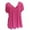 Hot Pink, variant on Brnmxoke Womens Plus Size Tops Loose Casual Short Sleeve Blouses V Neck Summer T Shirts Trendy Comfy Tunic Summer Clothes Hot Pink,S