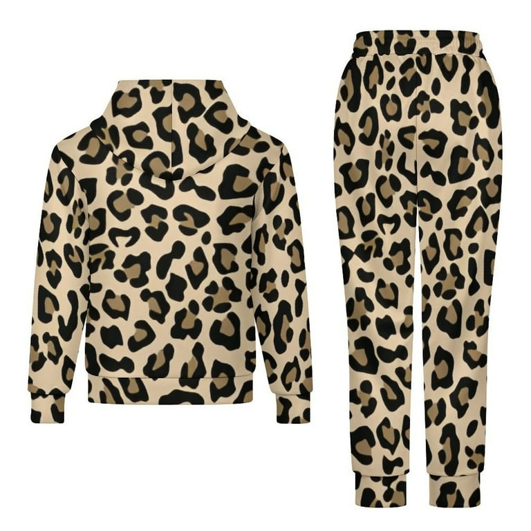 超安い品質 Outfits Piece 2 Bybiment Hoodie Leopard Youth, Kids for Clothing