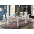 thumbnail image 2 of ACME Gordie Counter Height Chair in White PU & Chrome, 2 of 2
