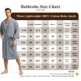 thumbnail image 5 of FashGudim Men's Lightweight Cotton Knit Kimono Bathrobe, Gray, 5 of 6