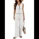 thumbnail image 2 of Conjunto de 2 Piezas para Mujer, Chaleco con Cuello en V y Cintura con Lazo, Pantalones Casuales de Pierna , , Talla M, 2 of 9