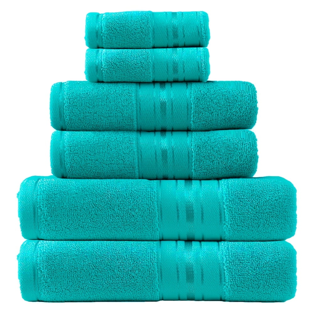 100% Cotton Luxurious Towel Set Super Soft Absorbent Rapid Drying Towels for Bathroom Spa Hotel Pool Includes Washcloth Hand & Bath Towels