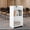 White, variant on Podium Stand, Portable Podium with Hidden Wheels, Storage Pulpits for Churches with Adjustable Shelf, for Classroom, Office Meeting, Restaurant Host Stand