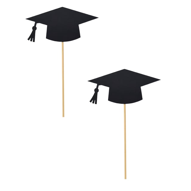 Oleegame 2PC 2023 Graduation Decorations Graduation Centerpiece Sticks Class Of 2023 Graduation Party Decoration 2023 Picks Graduation Decor 2023