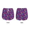 thumbnail image 5 of Vsdgher Retro 80s Style Print Women's Running Double Layer Shorts High Waisted with Pockets Elastic Yoga Workout Athletic Gym Sports, 5 of 8