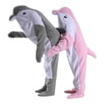 thumbnail image 5 of larppty Adult Christmas Gifts,Dolphin Blanket Onesie Hoodie,Wearable Blanket Onesie Costume Soft Cozy Flannel Animals Sleeping Bag, 5 of 7
